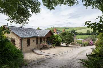 Barbridge Cottage nestles in a natural bowl in the surrounding hills. It is just above the owner's home, yet feels very private.