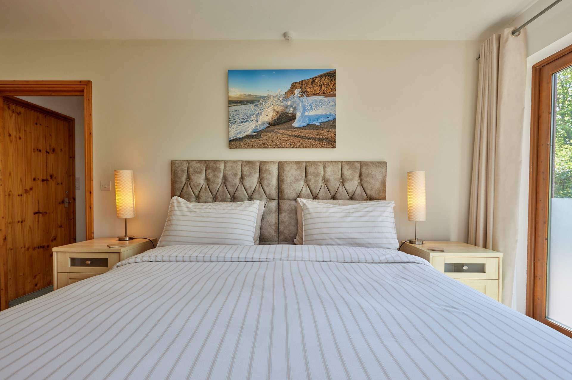 A super-king bed for a restful night surrounded by the peace and quiet of the countryside