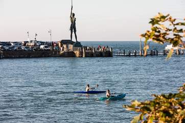 Verity stands guard overlooking Ilfracombe harbour.