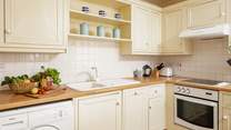 The kitchen has everything you'll need.