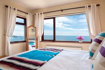 It will be difficult getting out of a bed with a view like this, but you are on holiday - so there's no rush!