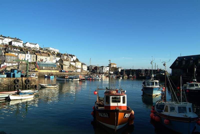 Mevagissey harbour is a level stroll from the cottage.