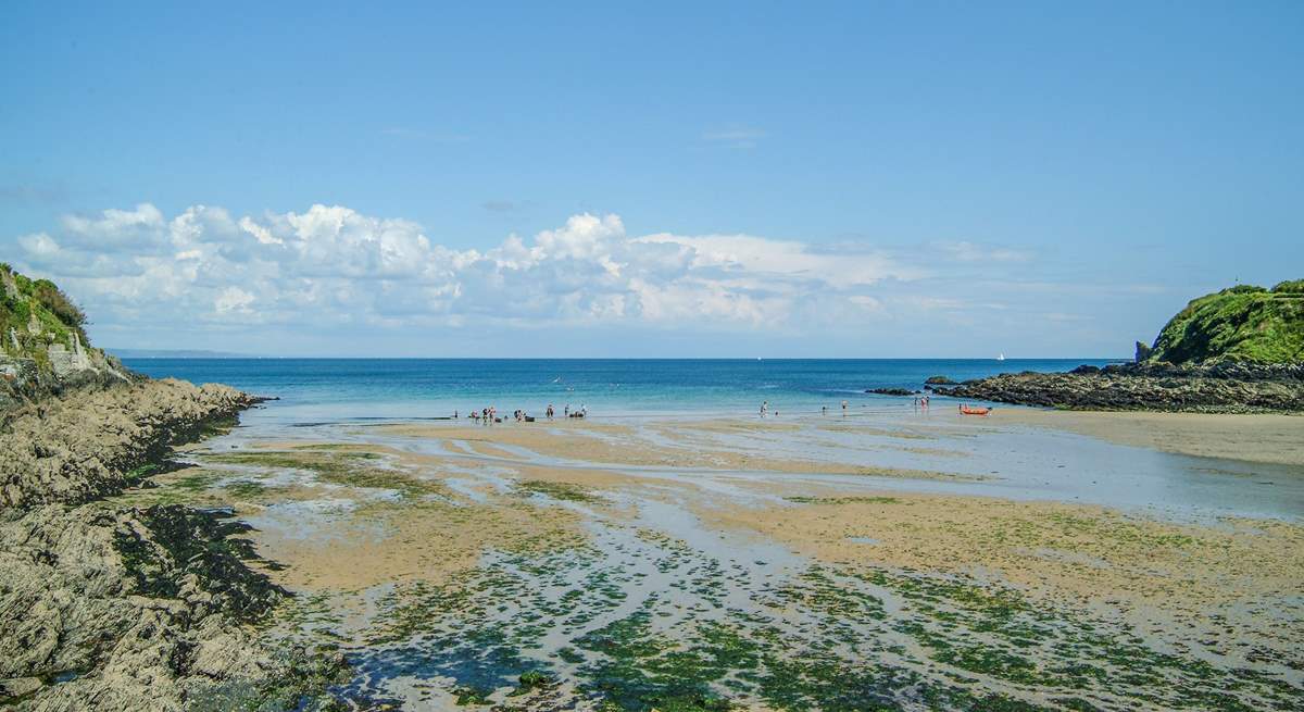 Portmellon beach is just along the road.