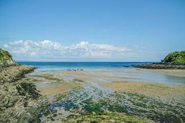 Portmellon beach is just along the road.