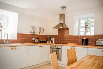 The spacious breakfast-room/kitchen.