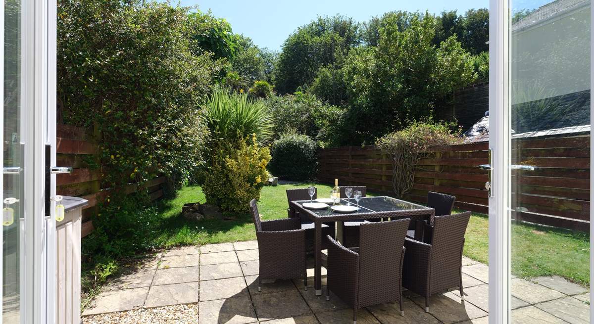 Looking out to the garden from the sitting-room.