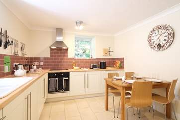 The spacious breakfast-room/kitchen.
