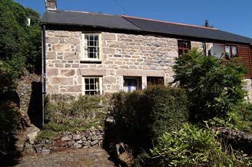 The front of the cottage.