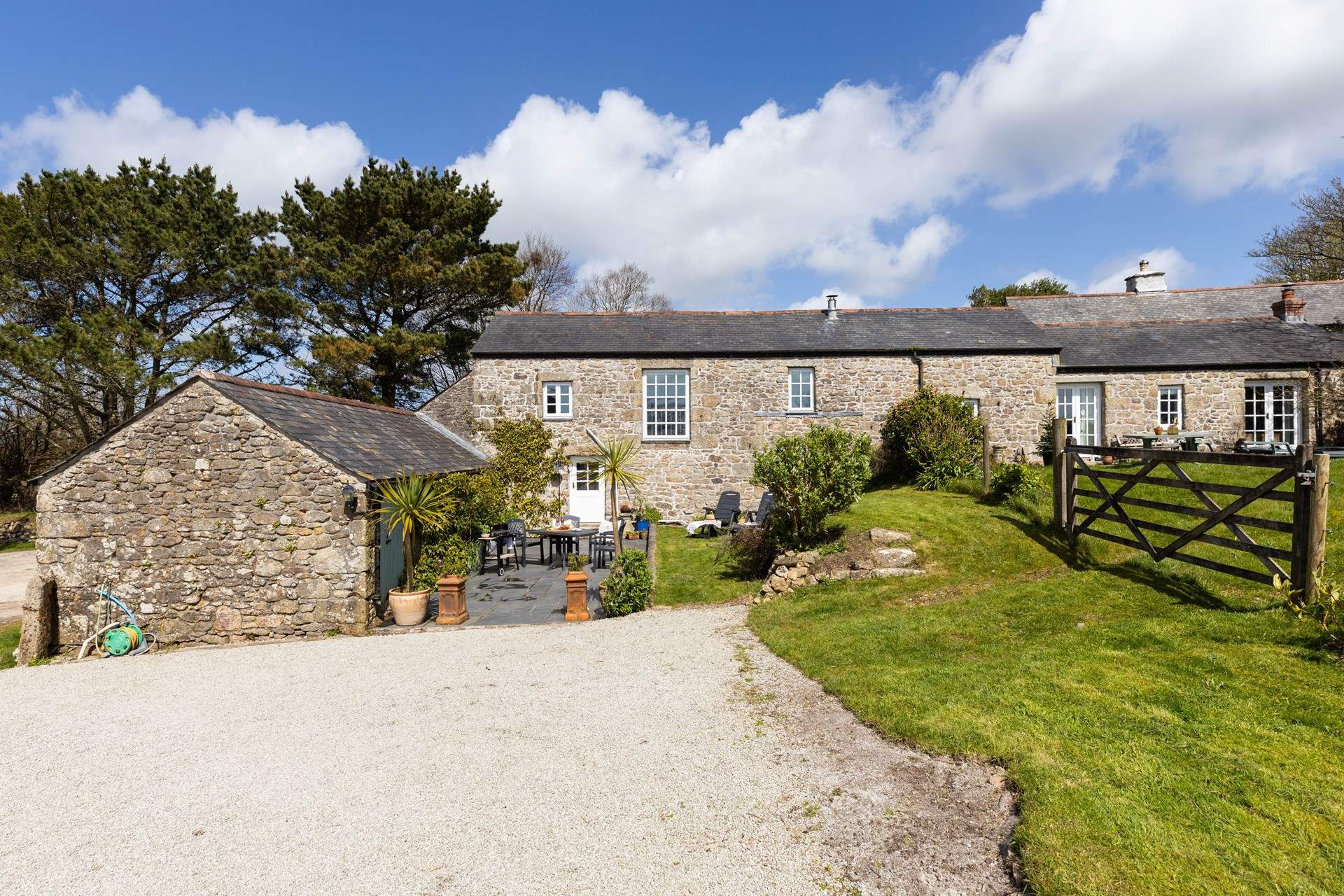 Little Trebarvah is semi-detached and adjoins a small property occasionally used by friends.