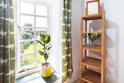 Greenery inside and out for a tranquil environment.