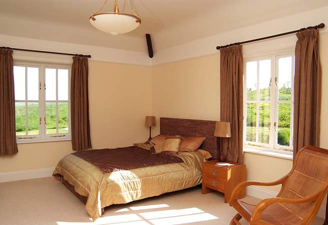 There are country views from most of the bedrooms. This is Bedroom 2.