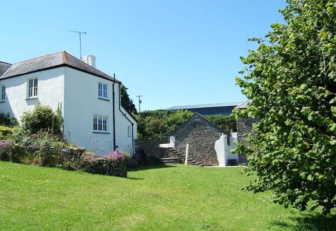The farmhouse showing the annexe to the right which can provide extra accommodation for two people.
