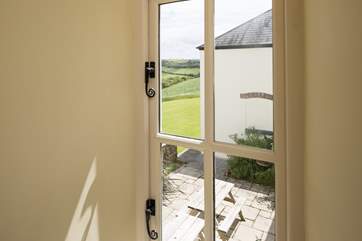 A view of the patio from upstairs.