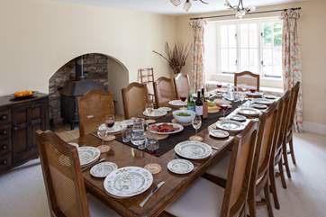 All laid up in the dining-room for a family lunch.