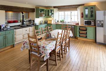 The spacious kitchen.
