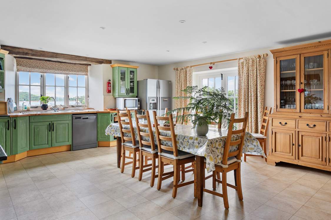 The homely and spacious kitchen.
