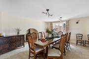 Next door you'll find the luxurious dining-room.