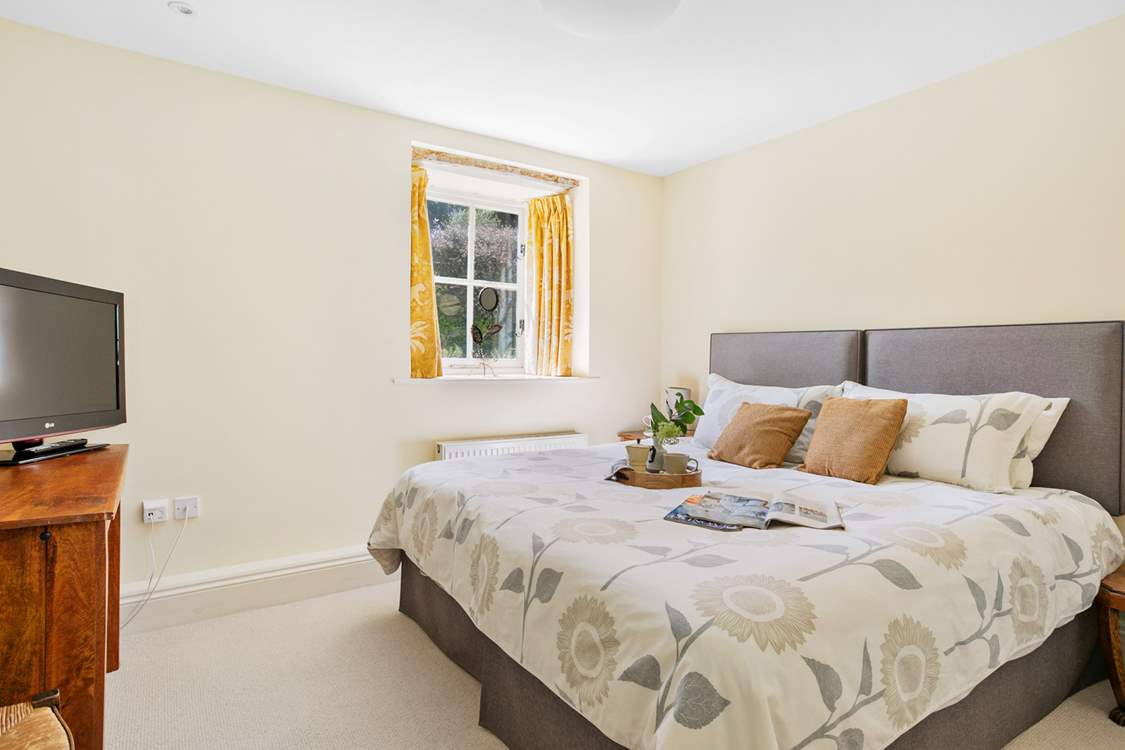Bedroom one can be found downstairs and houses a fantastic 'zip and link' bed – super-king or twin beds as guests wish.