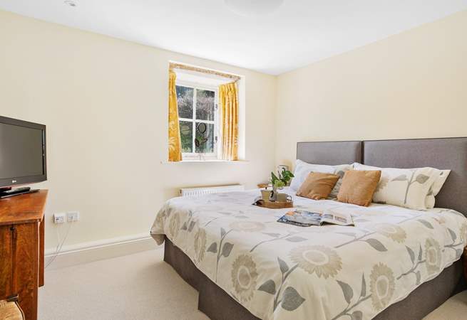 Bedroom one can be found downstairs and houses a fantastic zip and link bed – super-king or twin beds as guests wish.