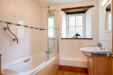 The bathroom.