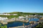 Porthleven Harbour, a great place to stroll around whatever the weather.