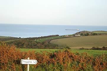 The view to the sea as you approach Tregarne.