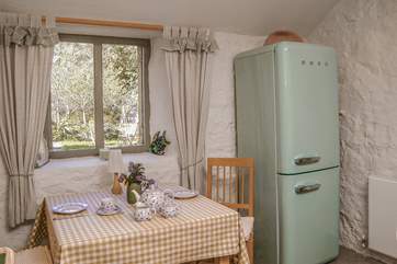 The dining-area in the kitchen.