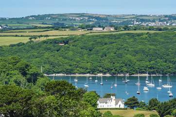 The Helford River is just a short distance from the cottage (not the view from the property).