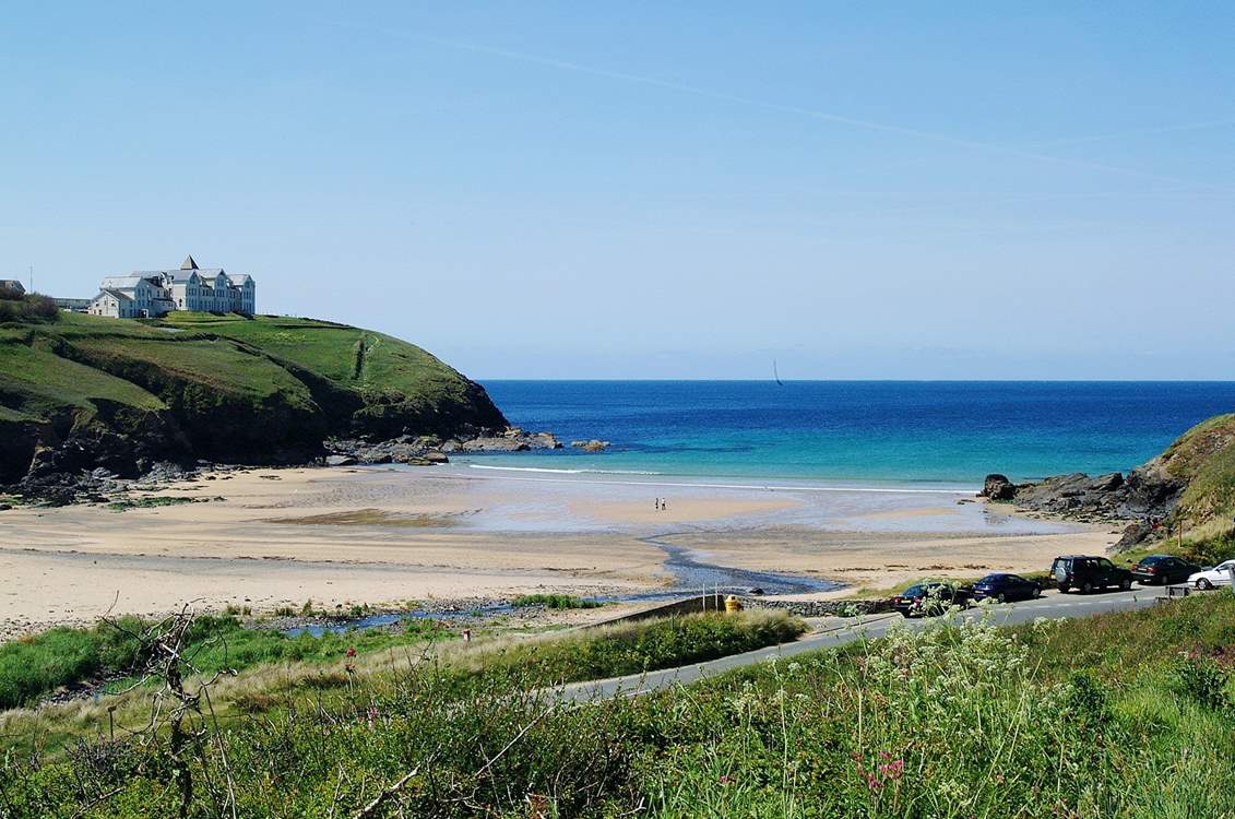 Poldhu Cove, a ten minute walk or a couple of minutes' drive away.