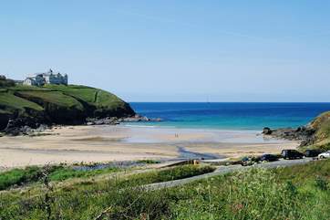 Poldhu Cove, a ten minute walk or a couple of minutes' drive away.