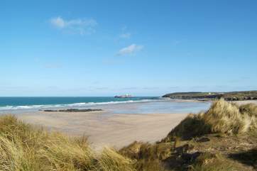 On the north coast, miles of golden sands stretch between St Ives and Godrevy Point.