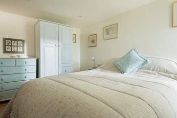The ground floor bedroom with double bed.