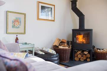 Get cosy on a winter's evening in front of the warming wood-burner.