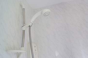 There is a good-sized shower cubicle.