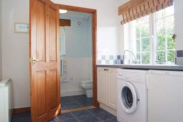 The shower-room is off the utility-room.