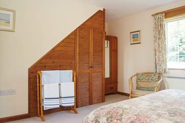 There is plenty of space in the bedroom.
