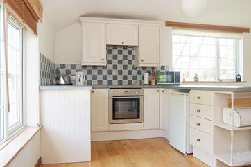 The kitchen-area is well-equipped.