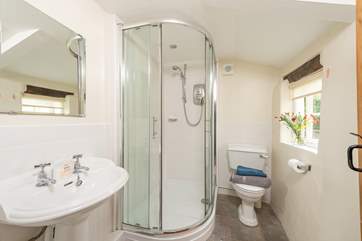 For guests who prefer a shower, this separate ground floor shower-room is a bonus.