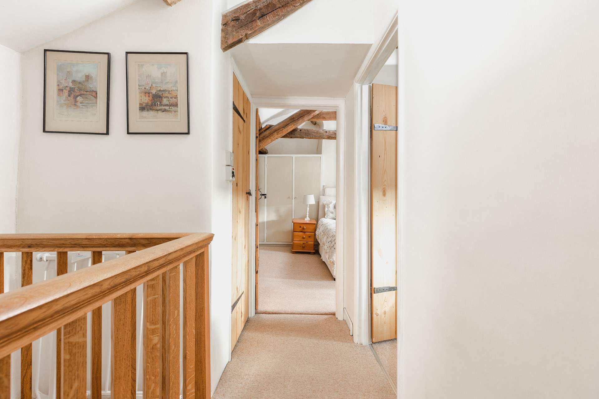 Both the bedrooms lead off the upstairs hallway.