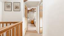 Both the bedrooms lead off the upstairs hallway.