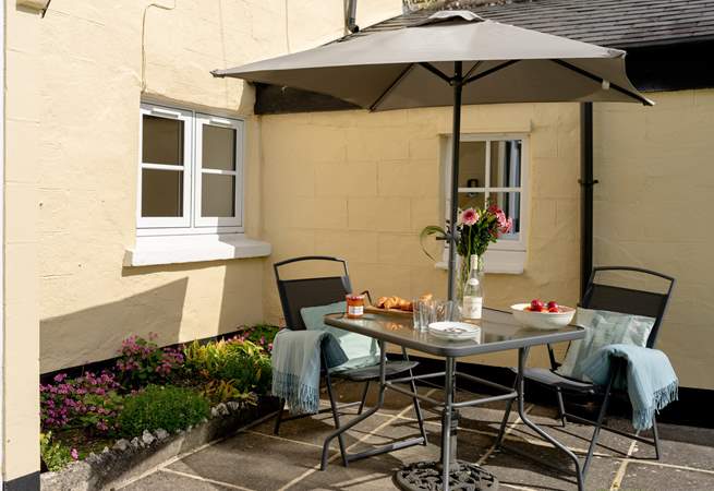 There is a completely private and sheltered patio and as the cottage is set above the village there are lovely views.