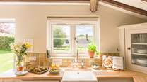 The garden views are just lovely and you can cook up a feast to a chorus of birdsong!