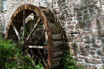 The original water wheel is still in place.