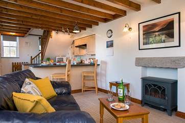 Cosy up in front of the fire after a busy day exploring the delights of the south Cornish coast.