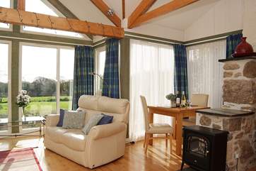 The open plan living-room.