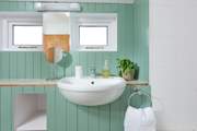 Refreshing colours in the bathroom to set you up the day ahead.