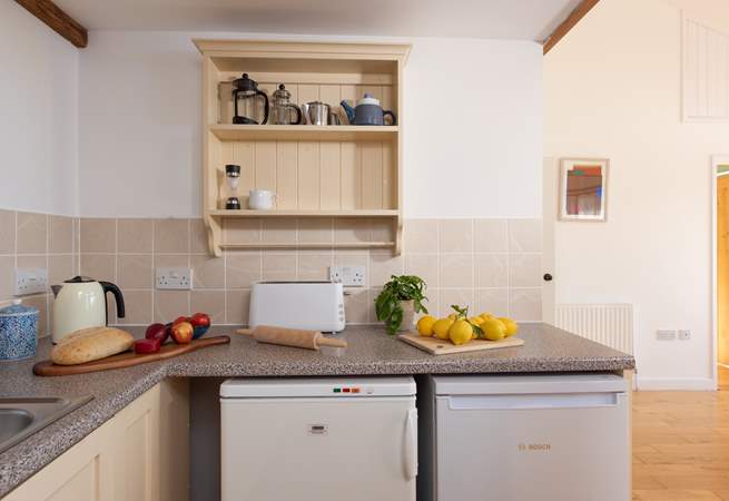 The kitchen is well equipped with all you need on  your holiday.