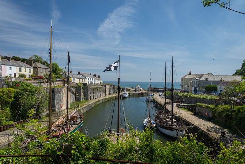 The historic harbour of Charlestown, picture perfect is every way.