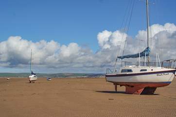 This is the beach at nearby Instow, a great place for long walks and it is dog-friendly all year round.