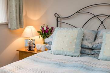 The bedroom is beautifully presented.
